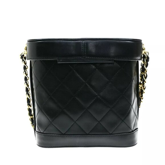 CHANEL CC Matelasse Tassel Chain Shoulder Bag Leather Black GHW Vintage 307RK904 - Picture 11 of 16
